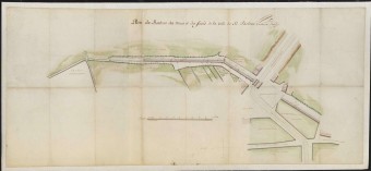 Plan du restant des remparts de St Brieuc, 1782 