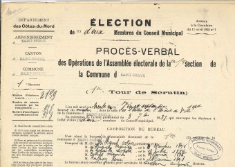 Procès-verbal d'élection au conseil municipal. 1931.jpg
